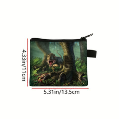 Dino Coin Purse Animal Zipper Storage Bag Kids Gift