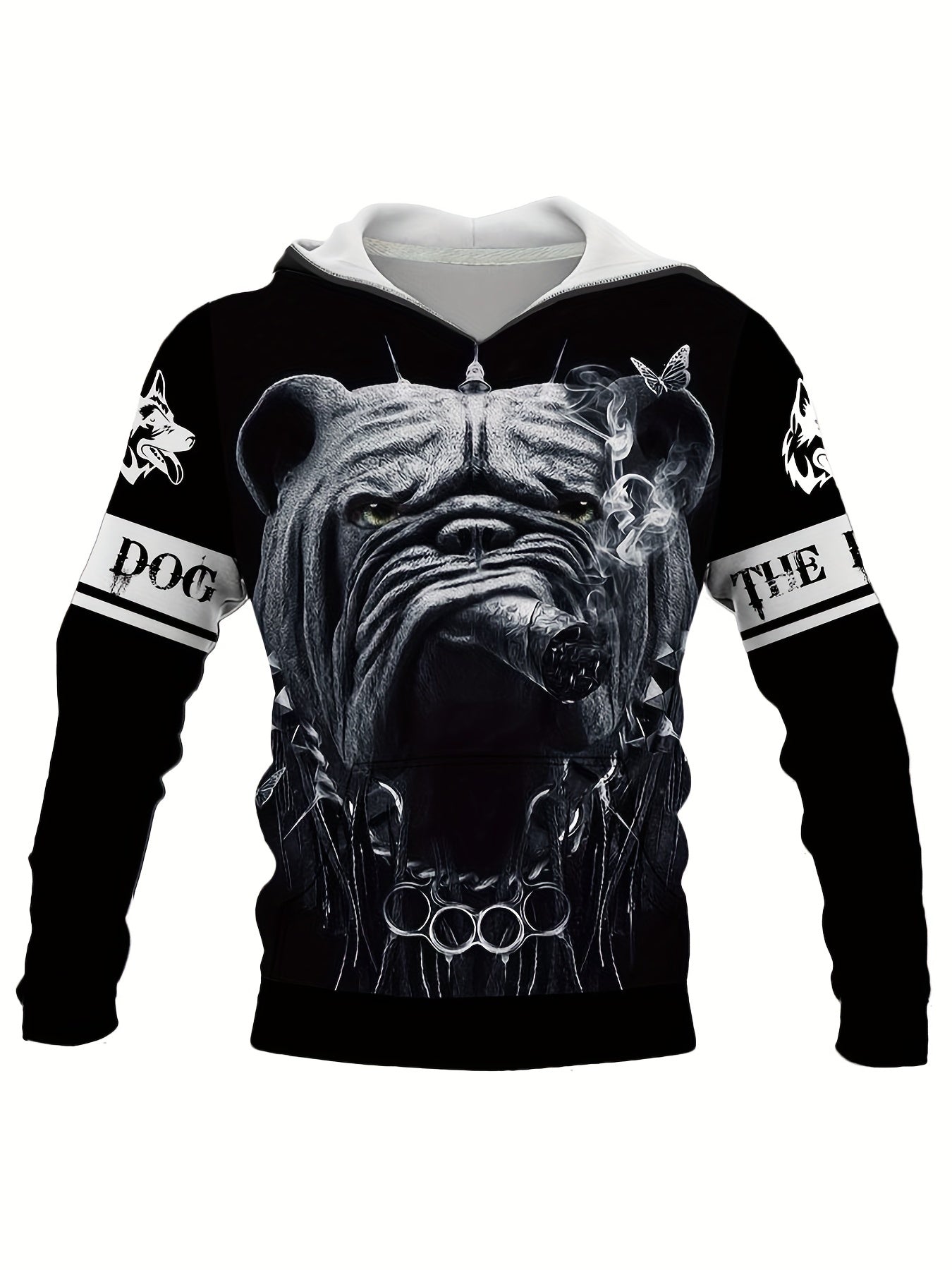 Dog 3D Print Hoodie Graphic Pullover for Men