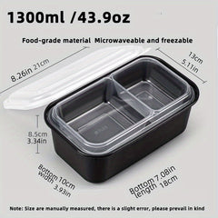 5pcs 33 8oz Lunch Box 2 Compartments Leak Proof Microwave Freezer Safe