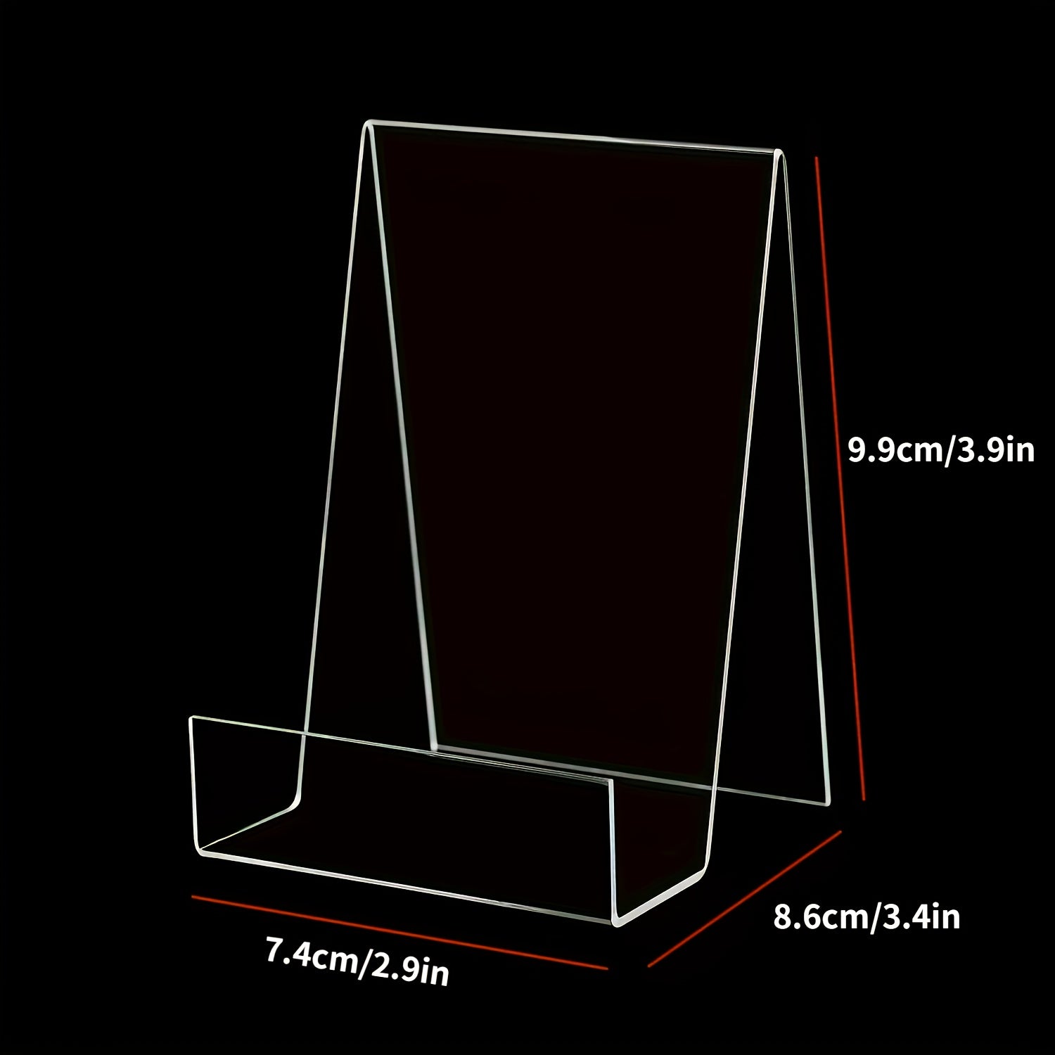 Large Acrylic Book Stand With Ledge - Display Books, Music Sheets, CDs & Tablets