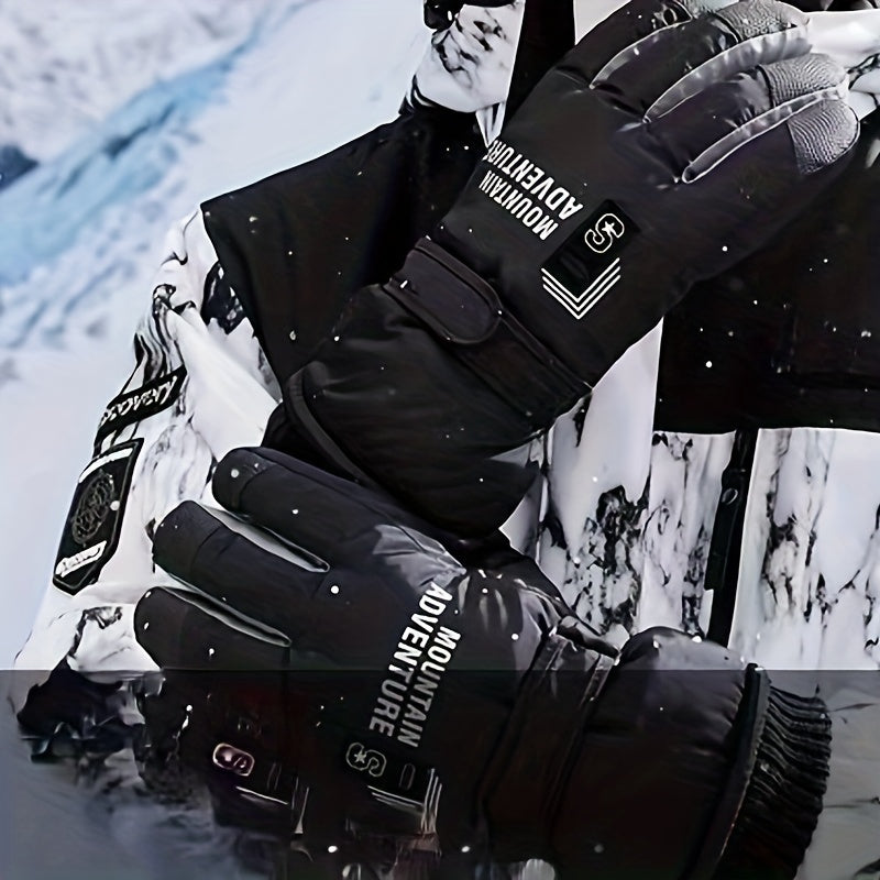 Men's Winter Skiing Gloves, Windproof & Waterproof Gloves, Warm Keeping Gloves