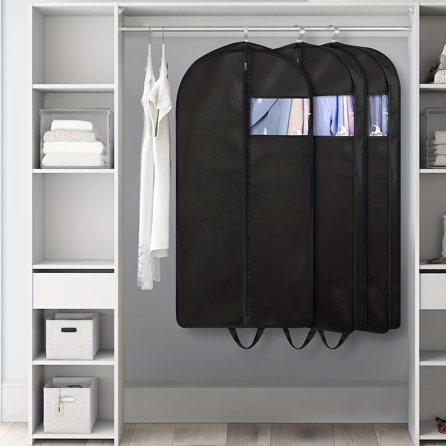 Suit Bags for Closet and Travel, Pack of 3