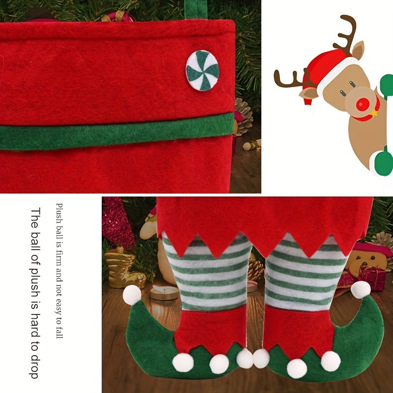 1pc Non-woven Christmas Elf Candy Bag Gift Navidad