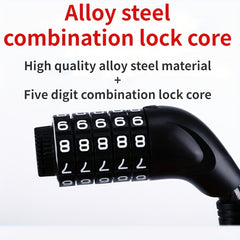 4 Digit Combo Lock Anti thief Cable Code High PVC Material Convenient
