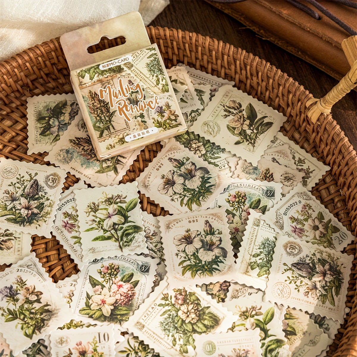 45pcs Romantic Retro Flower Diary DIY Decoration Sealing Stickers