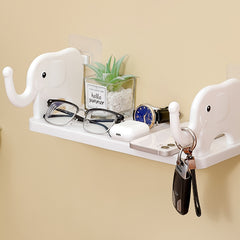 Grey Elephant Shelf Wall Mounted Rack Kitchen Seasoning Organizer