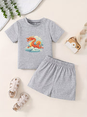 Toddlers 2pc Cartoon Pattern Cotton Set