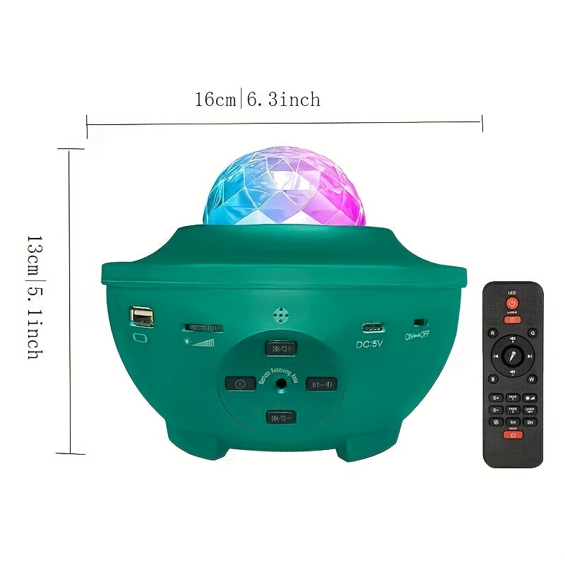 Starlight Projector 3-In-1 Night Light with Music Speaker & Remote
