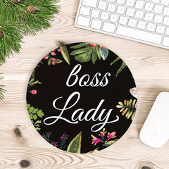 Round Gaming Mouse Pad Women Girls Non-Slip Rubber Mat Office Laptop Lady