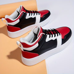 Unisex Lace-up Sneakers Comfy Walking Shoes