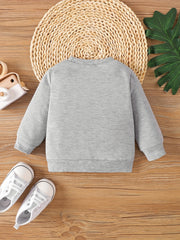 Boy's Letter Print Casual Sweatshirt Top