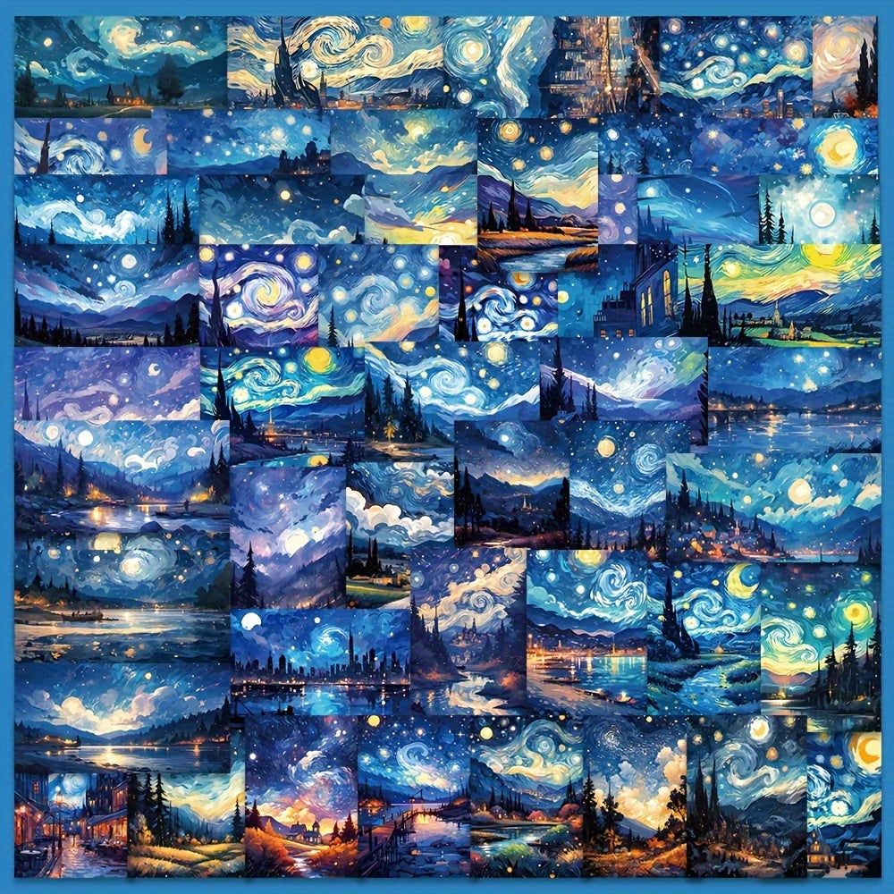 50pcs Starry Sky Graffiti Stickers for Laptop DIY Sticker Pack