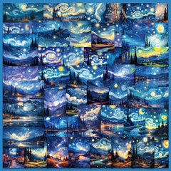 50pcs Starry Sky Graffiti Stickers for Laptop DIY Sticker Pack