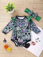 Newborn Baby Girl Outfit Long Sleeve Bodysuit 2Pcs Toddler Clothing Sets