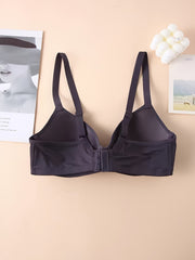 3pcs Solid T Shirt Bra Comfy & Breathable Push Up Bra Women's Lingerie
