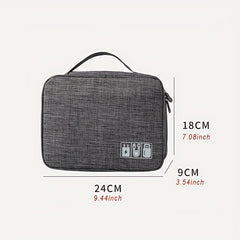 Large Capacity Cable Organizer Bag Lightweight Zipper Cosmetic Bag