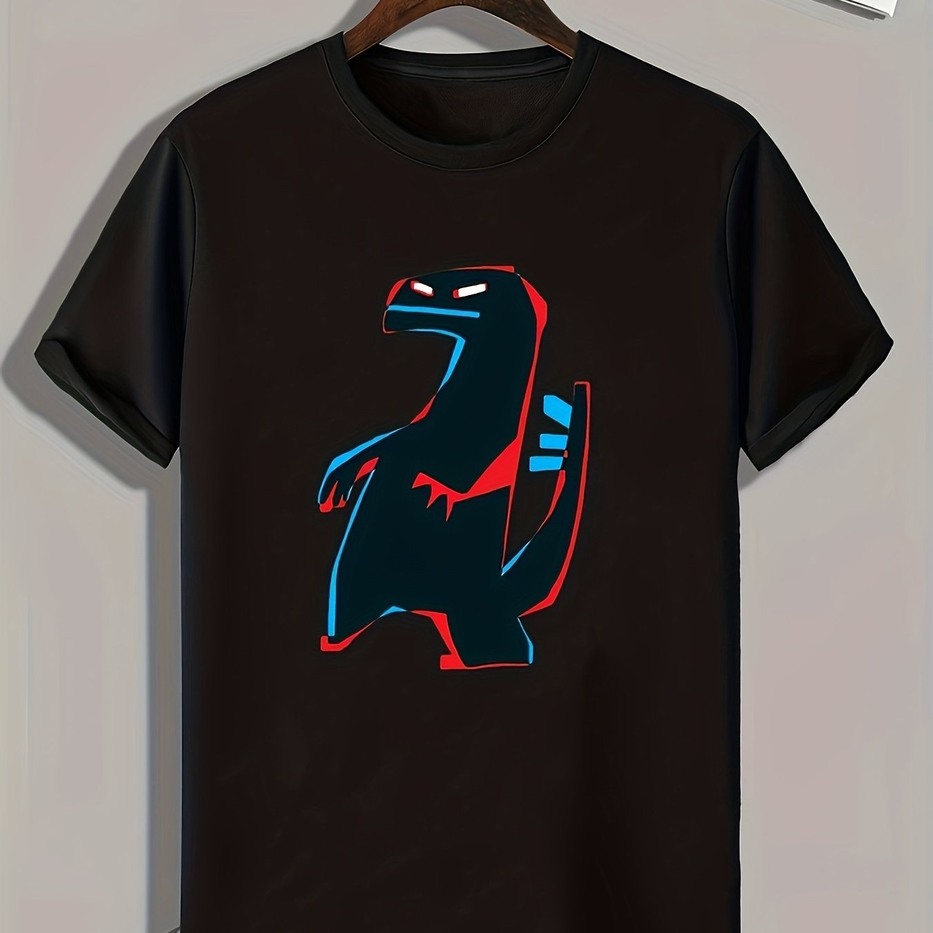 Dinosaur Print Men's Graphic T shirt Casual Comfy Tees