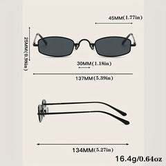 Retro Metal Sunglasses UV400 Sun Shades for Men Women