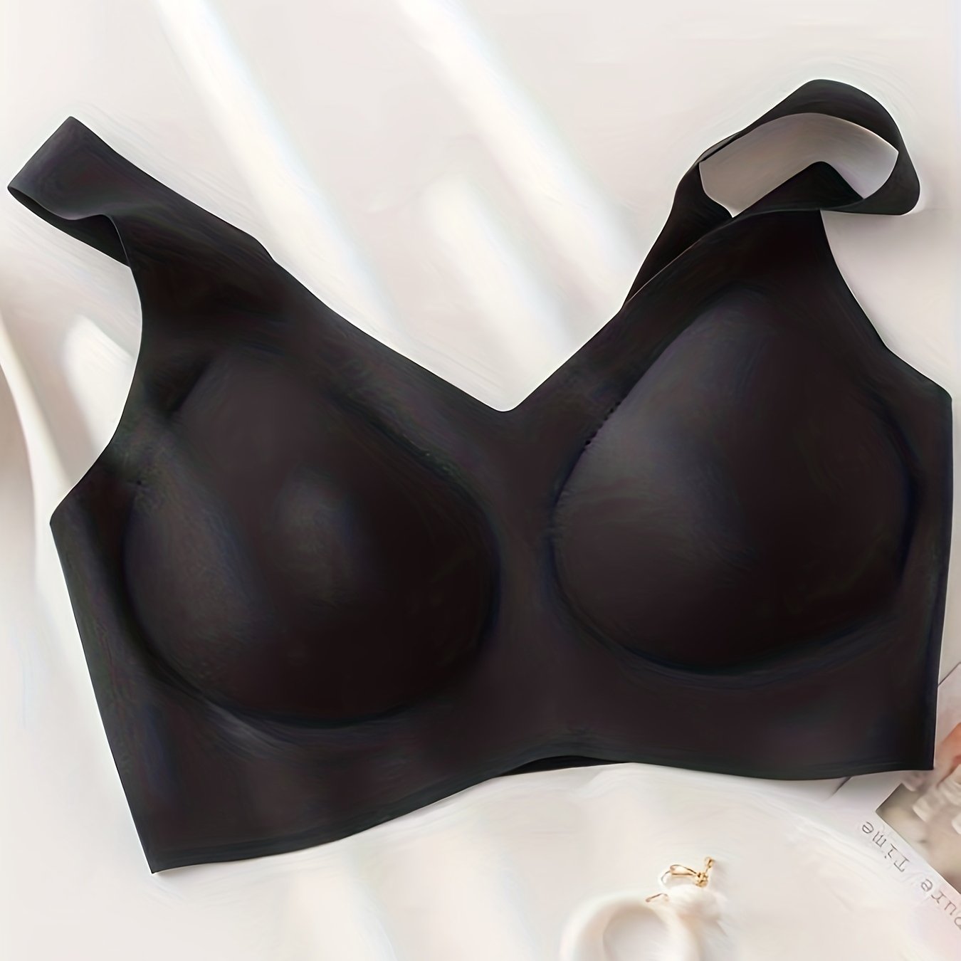 Solid Wireless Push Up Anti Sagging Bra