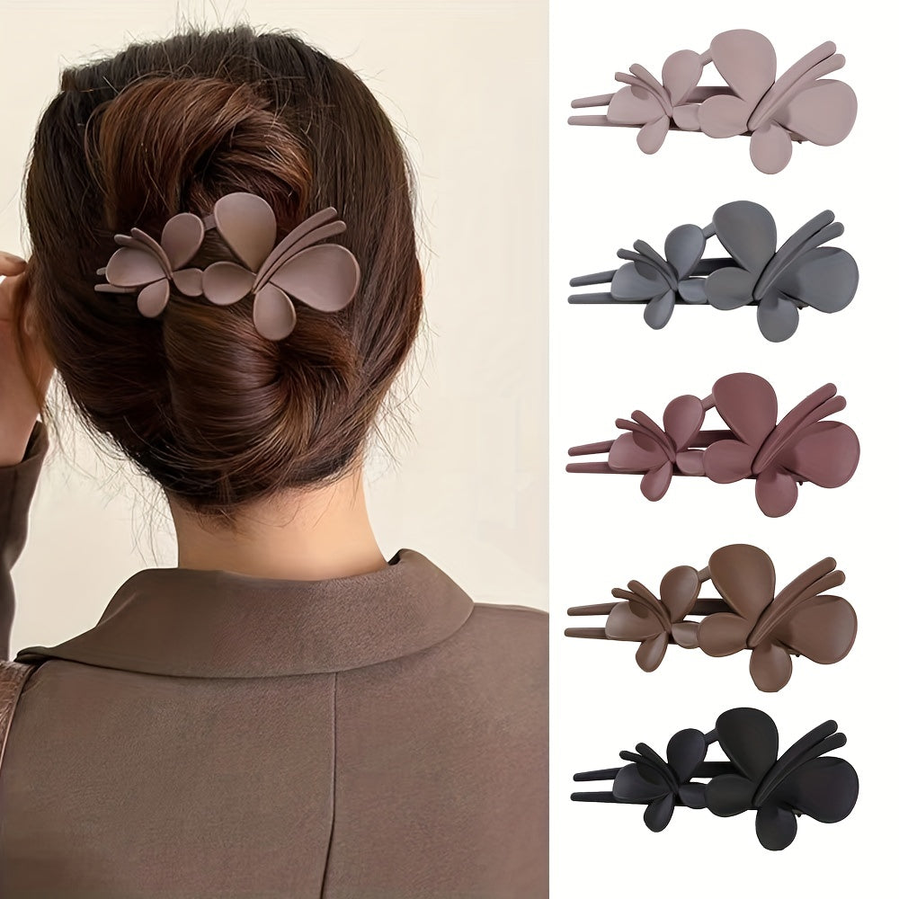 Frosted Butterfly Hair Clip Vintage Barrette Women Hair Accessories