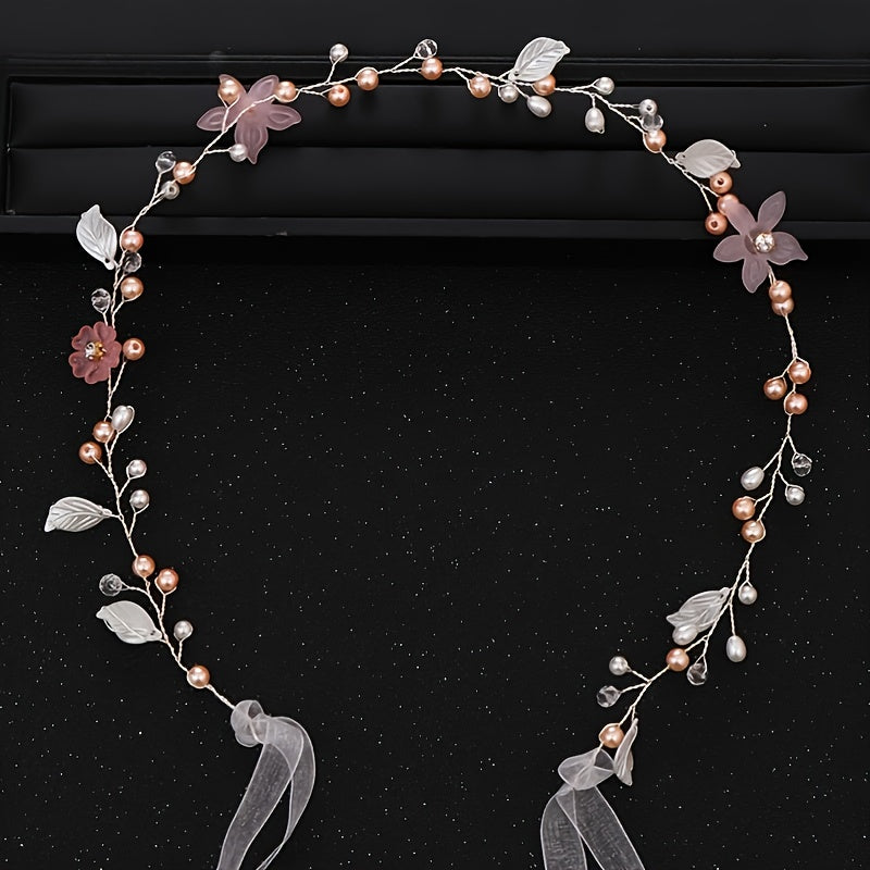 Opal Crystal Hair Vine Bridal Headpiece