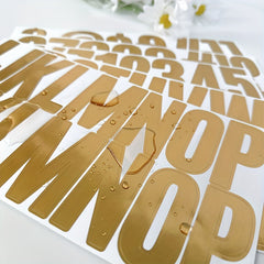 Large Golden Letter Stickers Self-Adhesive DIY Christmas