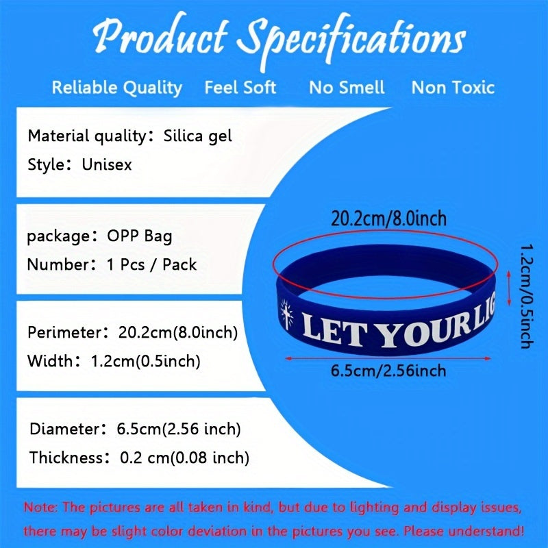 Colorful Inspirational Silicone Bracelet Wrist Band