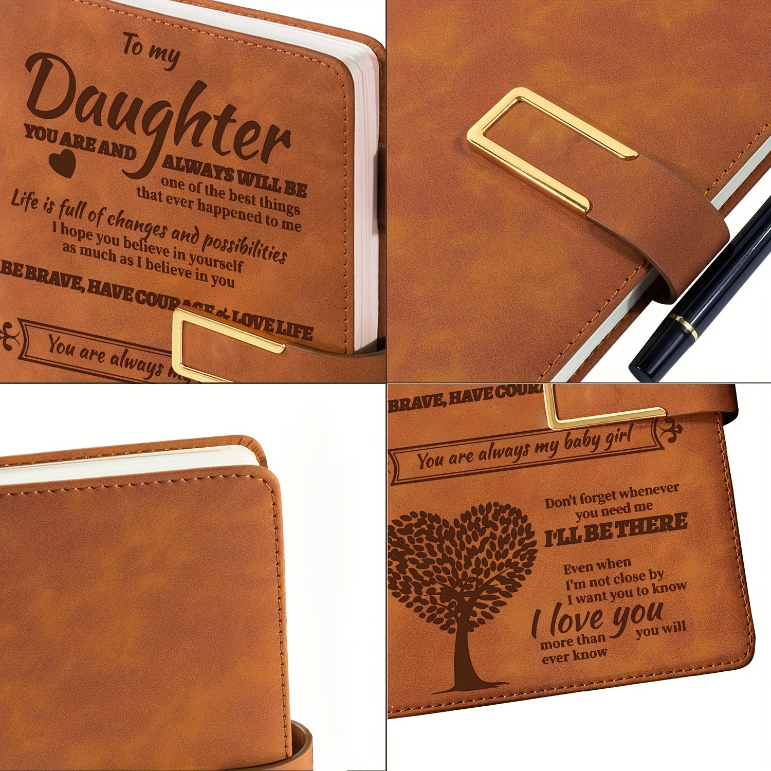 Engraved Bible Verse Journal Daughter Gift, A5 Notebook Religious
