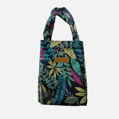Flower Printed Insulated Lunch Bag - Reusable Aluminum Foil Lunch Box
