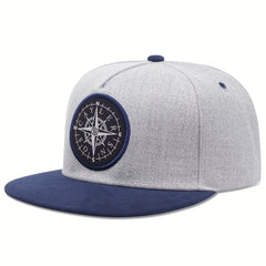 Compass Flat brimmed Adjustable Baseball Cap for Outdoor Sport