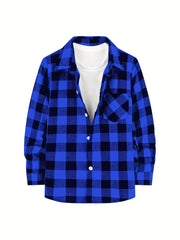 Men's Plaid Button Up Flannel Shirt