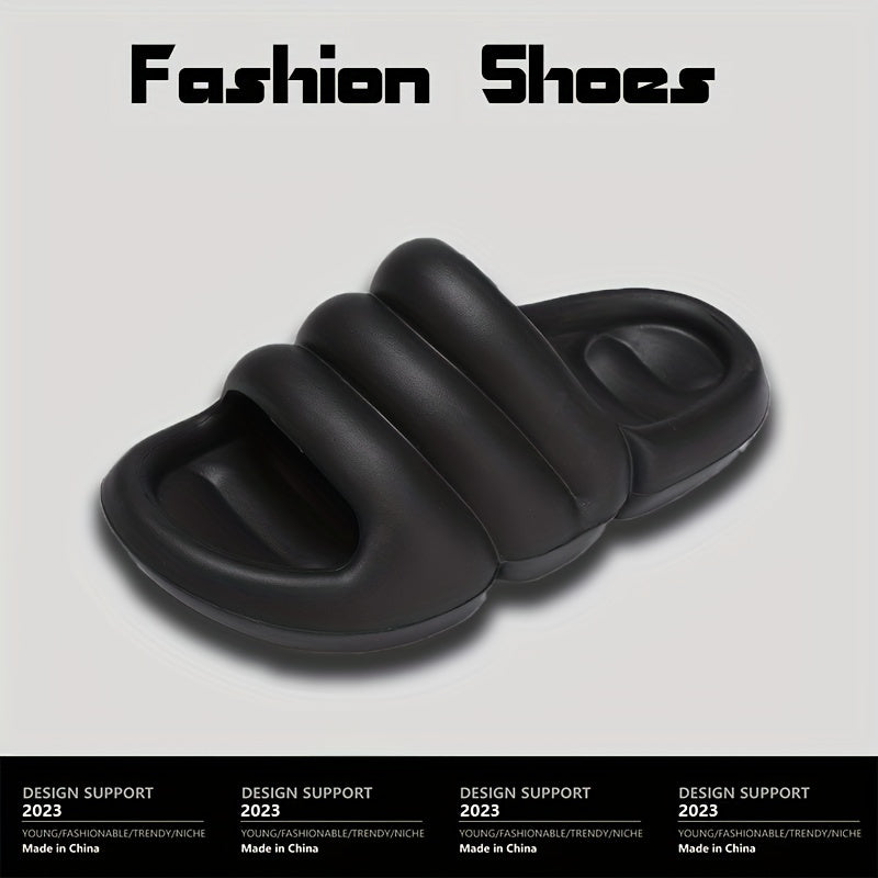 Men's Non Slip Platform Slides Soft Sole Cloud Slides for Indoor Outdoor