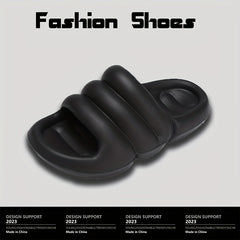 Men's Non Slip Platform Slides Soft Sole Cloud Slides for Indoor Outdoor