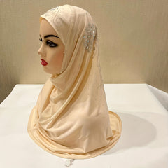 Girls Gauze Bandana Side Hijab Headscarf For All Seasons