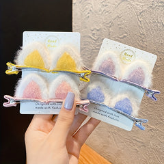 Cat Ears Plush Bangs Clip Hair Clips Hair Accessories for Girls