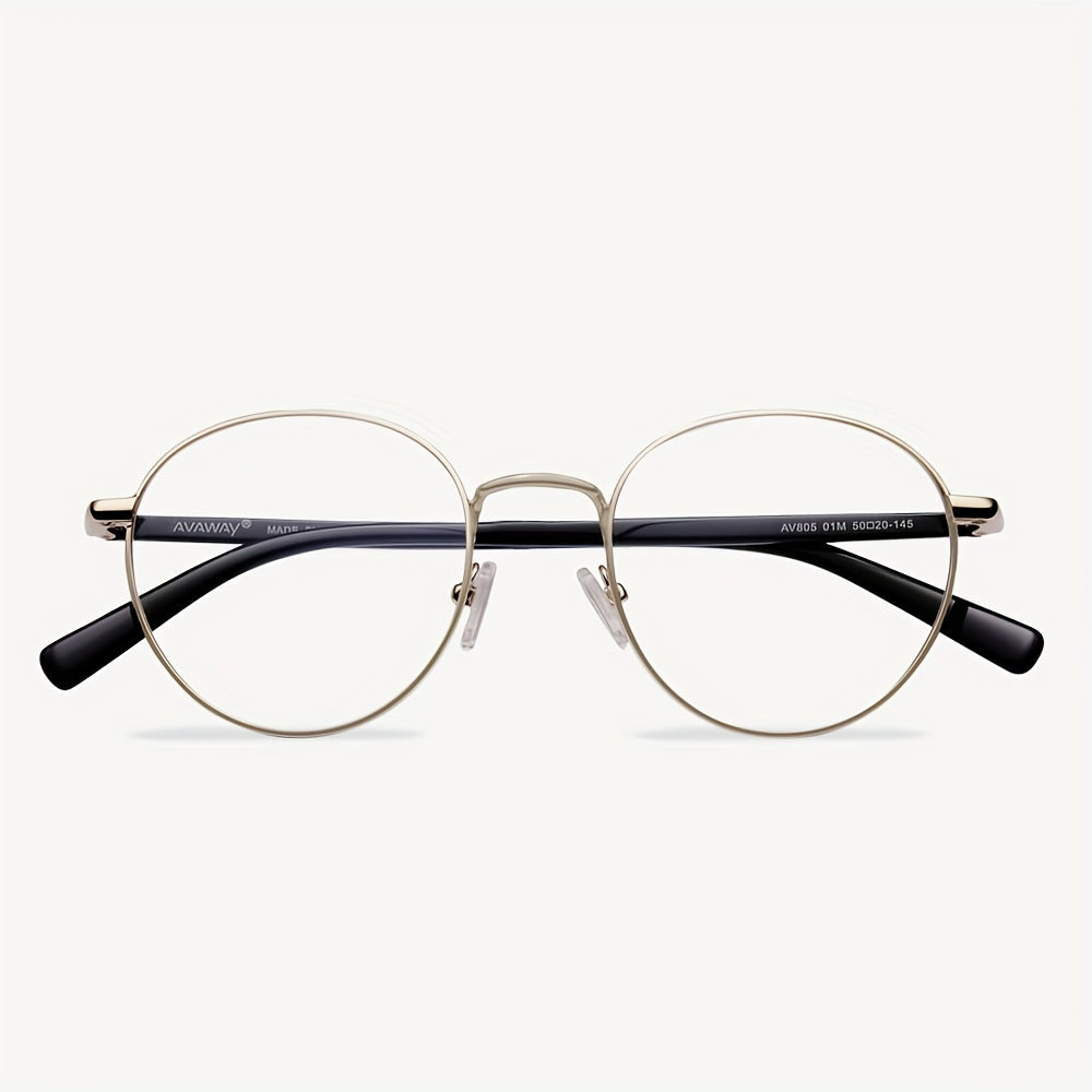 Men's Light Block Round Frame Glasses