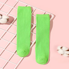 Girls Stockings Baby High Socks No Heels Solid Color