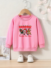 Dabbing Through The Snow Santa Sweatshirt Kids Christmas Halloween