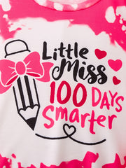 100Days Smarter Letter Graphic Girls Crew Neck Top Long Sleeve Sweatshirt