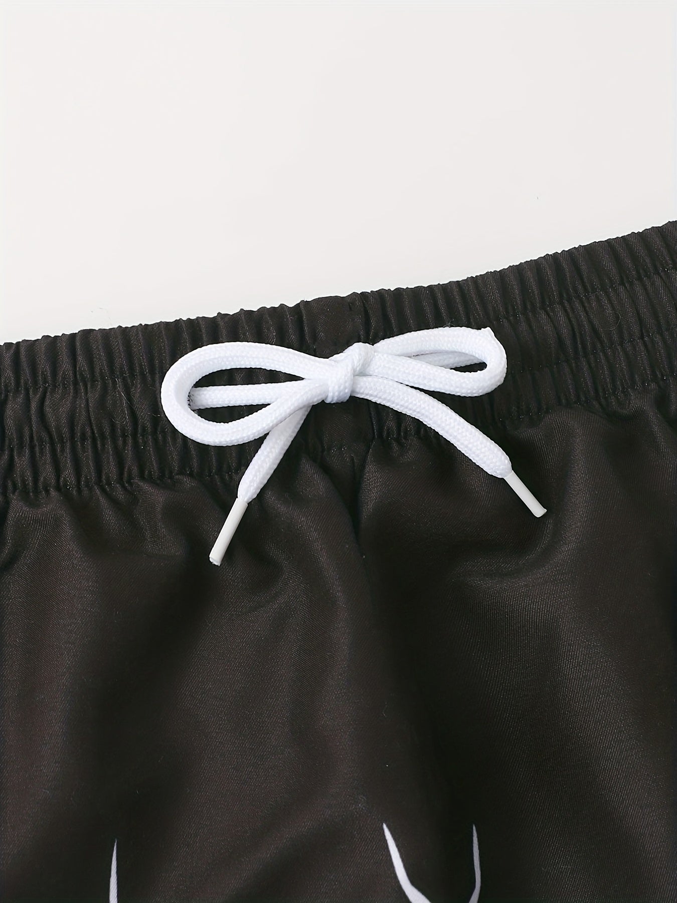 Boy's Fire Pattern Swim Trunks Elastic Waist Beach Shorts