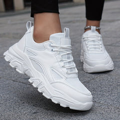 Women's Mesh Platform Sneakers Casual Lace Up Outdoor Shoes