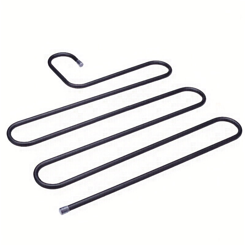 1pc Stainless Steel Pants Rack Telescopic Anti-slip S-shaped Clip