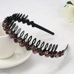 Flower Rhinestone Shining Headband - Hair Accessories