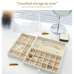 Transparent Jewelry Box Earring Ring Storage Box Drawer Style Necklace Brace