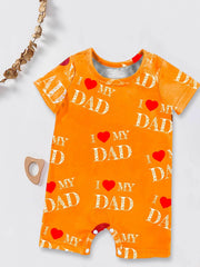 Baby Boys Casual I Love My Dad Romper Jumpsuit