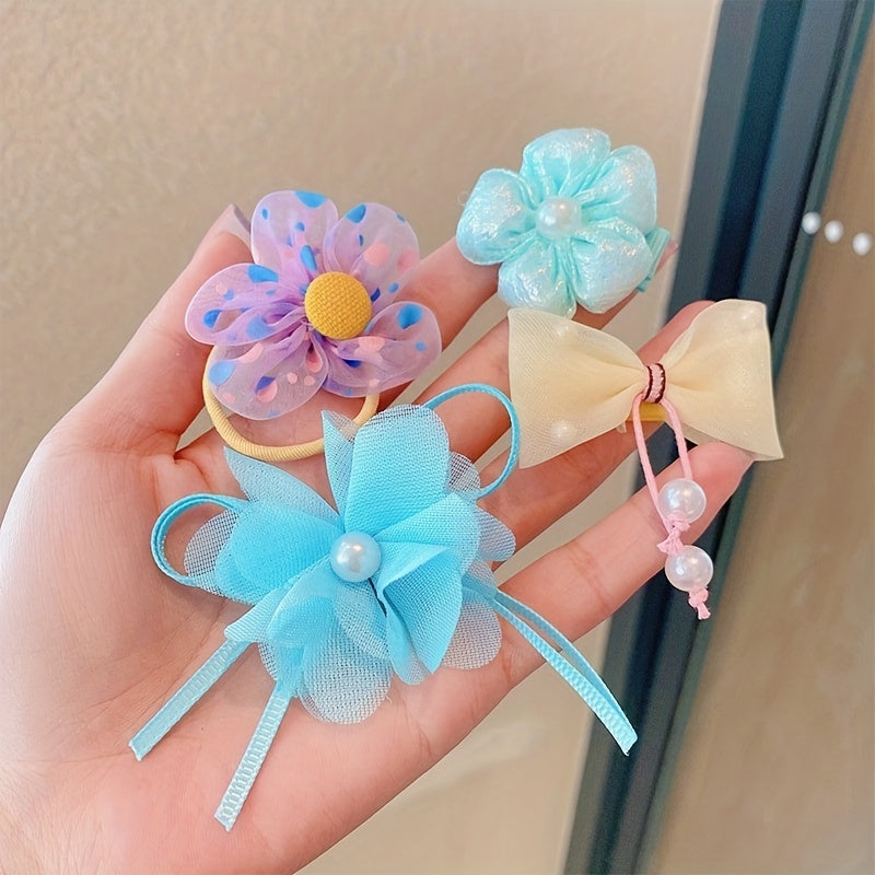 10pcs Flower Bow Hair Clips for Baby Girls