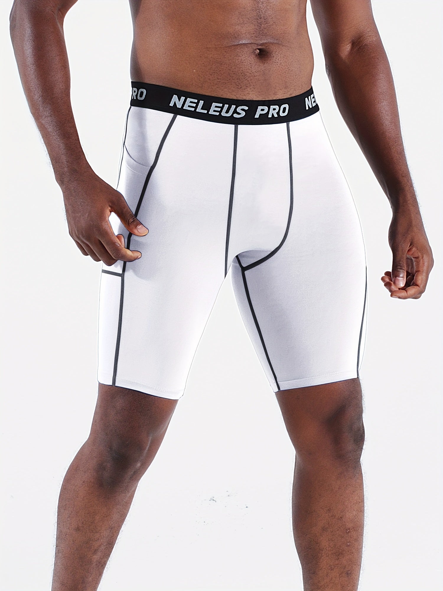 Men's Compression Shorts with Pocket for Gym Sports Running