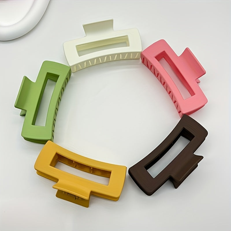 4pcs Square Hair Clips Claw Clips Daily Decorative Hair Accessories For Girls