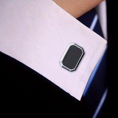 Men's Alloy Square Cufflinks Dripping Oil Texture Sleeve Studs