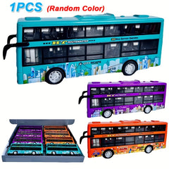 Inertia Toy Car Double Decker Bus Model Sound And Light